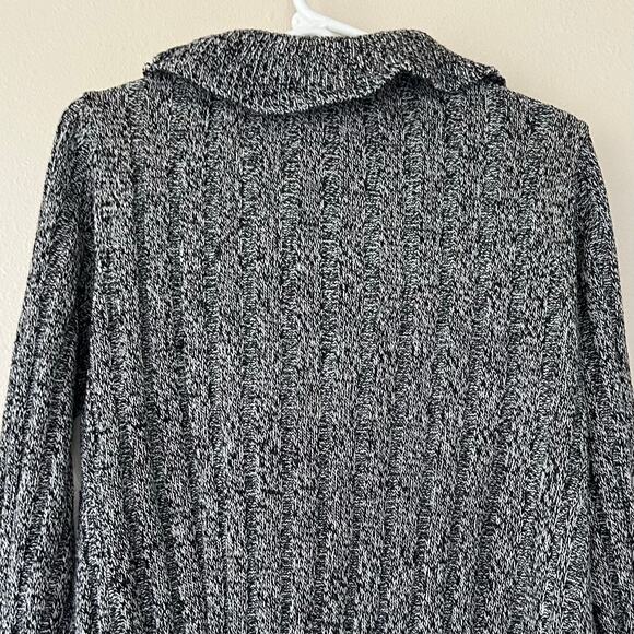 Vintage Brittney Black cardigan knit sweater ruffle whimsigoth fairy hippie M - Picture 7 of 10